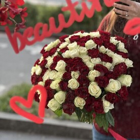 Роза красная шт, Роза белая шт, шт