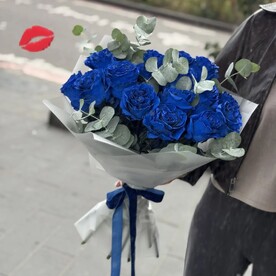 Синие розы 💙Букет синих роз