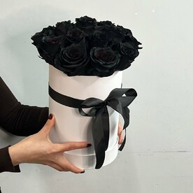 Роза Эквадор, Коробка шляпная, Оазис флористический