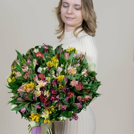 Альстромерия микс, Дизайнерская упаковка
