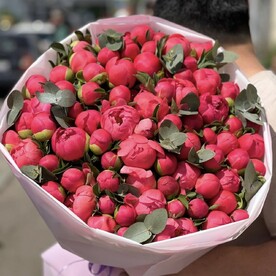 Пион, Эвкалипт, Дизайнерская упаковка