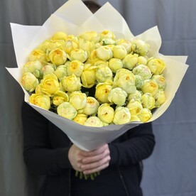 Роза кустовая пионовидная