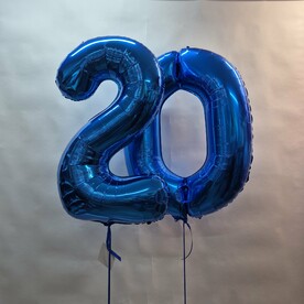 Набор шаров цифры 20, шары с гелием, шары на день рождения