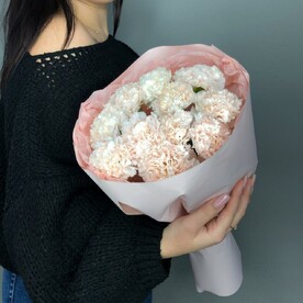 Букет из нежных диантусов «Карамельное мороженое»