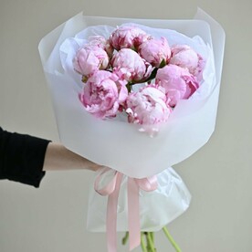 Пионы 9шт букет