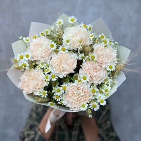 Гвоздика брют, Танацетум, Пшеница, Пленка корейская