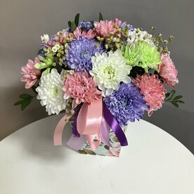 Цветные хризантемы для мамы