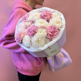 Букет из Premium хризантем и диантусов
