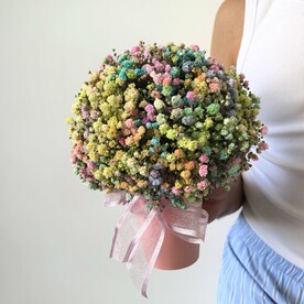 Крашеная гипсофила в стаканчике 7 шт