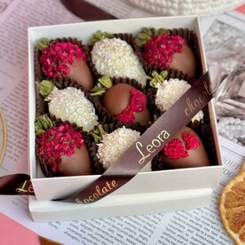 Клубника в Шоколаде 9-12 шт. Премиум шоколад Callebaut. Подарочный набор 2007