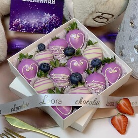 Клубника в шоколаде 9-16 шт. Бельгийский шоколад callebaut. Подарочный набор 5614
