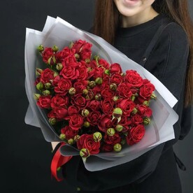 Роза кустовая шт, Дизайнерская упаковка шт, шт