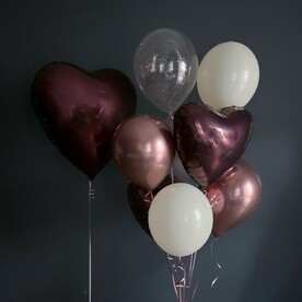 Фонтан из шаров с большим сердцем, 9 шт. Veresk 1029