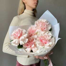 Розовые французские розы, 5 шт, Veresk 285