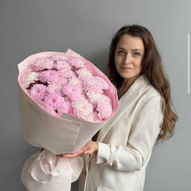 Хризантема кустовая, Тишью, Стильная упаковка