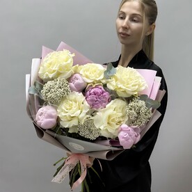 Роза мондиал, Пион, Стифа, Озотамнус, Писташ, Дизайнерская упаковка