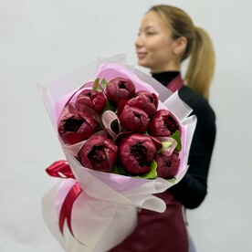Пион ред шарм, Дизайнерская упаковка, Органза