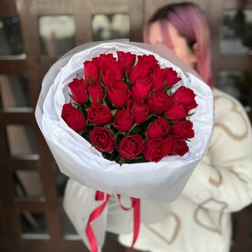 Букет из стойких розочек 25 шт