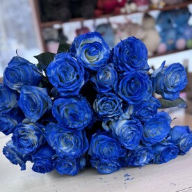 Букет из 25 синих роз