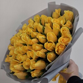 Букет из 51 жёлтой розы