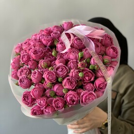 Роза пионовидная кустовая Мисти Баблс, Пленка матовая
