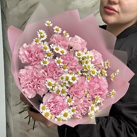 Диантус, Ромашка, Дизайнерская упаковка