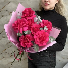 Роза, Эвкалипт, Упаковка, Оформление