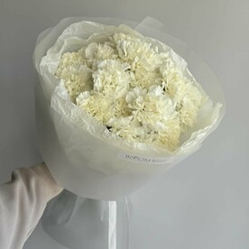 Воздушный, словно облако, букет пломбирных диантусов