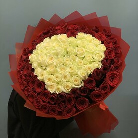 Сердце из роз