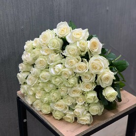 Белая Роза 51шт