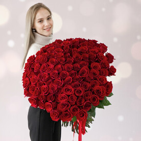 Букет из 101 красной розы арт.216