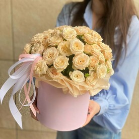 Коробка чайных роз