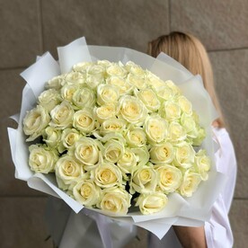 Букет 51 белая роза