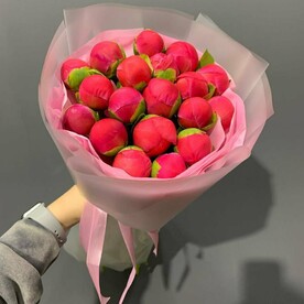 Букет пионов 19 штук