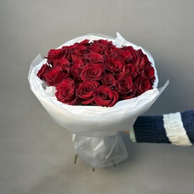 25 роз Эквадор в кругляше ❤️