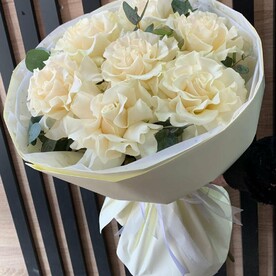 Нежный букет из французской розы Мондиаль 💕