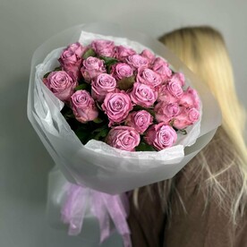 25 сиреневых роз💜
