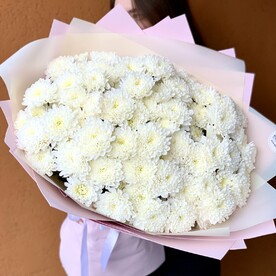 Белое облачко хризантем подарок