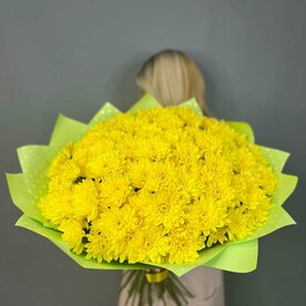 Букет из 25 кустовых хризантем