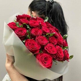 «Империя Роз» 👑🌹 моно букет 25 роз