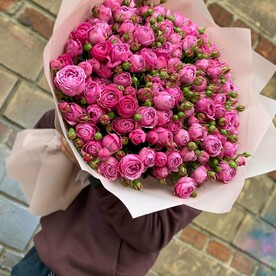 Роза пионовидная кустовая Мисти Баблс, Дизайнерская упаковка