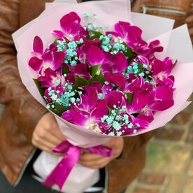 Букет из фиолетовой орхидеи 💜