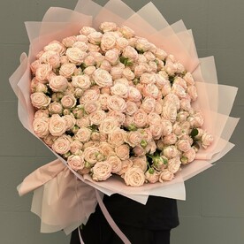 Букет из кустовых роз. Большой букет. Пионовидная Роза