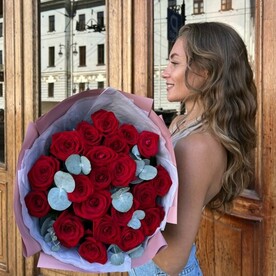 21 Красная Роза Премиум 60см.