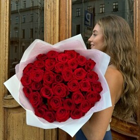 Букет из 35 Роз премиум 60 см
