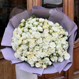 Кустовые Пионовидные Розочки Вайт Бомбастик XL
