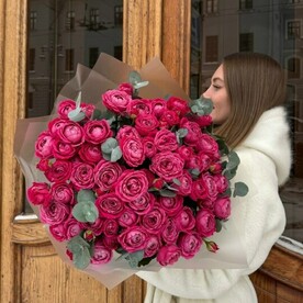 Пионовидные розы Марвел баблс L