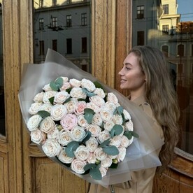 Букет Вайт Бомбастик L