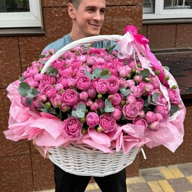 Корзина роз большая