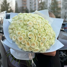 101 Белая Роза с оформлением